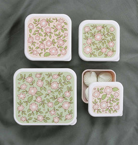 Lunchbox / 4er Set / Blumen