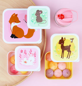 Lunchbox / 4er Set / Waldfreunde / Bunt