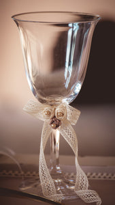 10 Σετ γάμου δίσκος-καράφα-ποτήρι με διακόσμηση