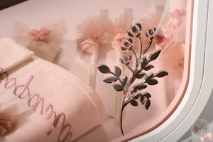 Taufset 2023 rosegoldene Blumen