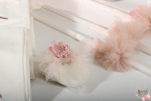 Taufset 2023 rosegoldene Blumen