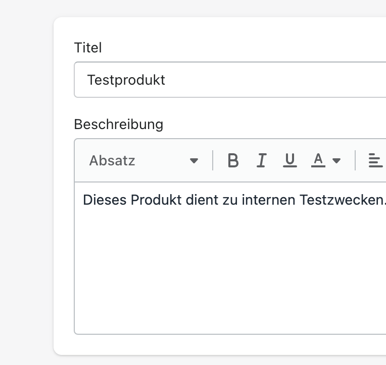 Testprodukt