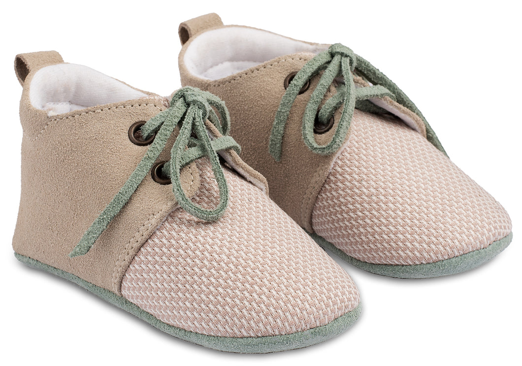 Babykrabbelschuhe MI1099-BEIGE-MINT