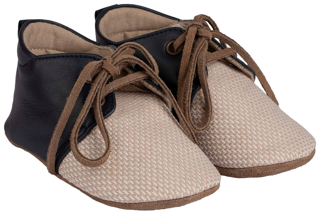 Babykrabbelschuhe MI1099-BLUE-BEIGE