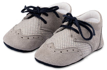 Laden Sie das Bild in den Galerie-Viewer, Babykrabbelschuhe MI1114-BLUE-GREY
