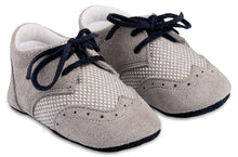 Laden Sie das Bild in den Galerie-Viewer, Babykrabbelschuhe MI1114-BLUE-GREY
