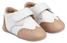 Laden Sie das Bild in den Galerie-Viewer, Babykrabbelschuhe MI1117-WHITE-BEIGE
