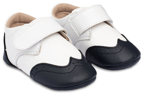 Babykrabbelschuhe MI1117-WHITE-BLUE