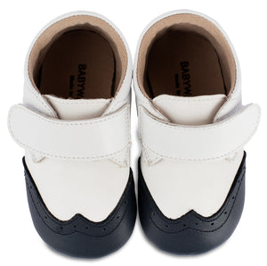 Babykrabbelschuhe MI1117-WHITE-BLUE