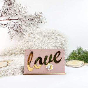 Ξύλινη Πλακέτα Love